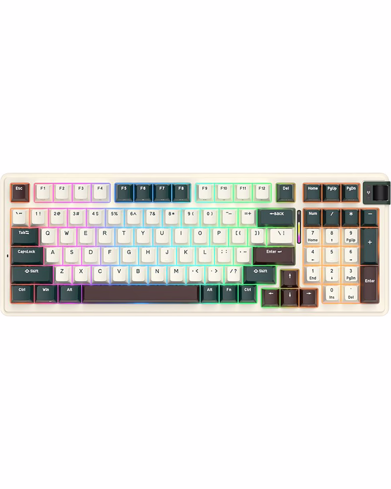 Бездротова клавіатура KZZI K98 UA/ENG (Rainbow Switch) Oasis Green (6935280824975)